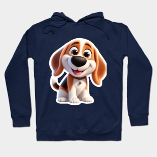 Cute and happy beagle puppy Hoodie